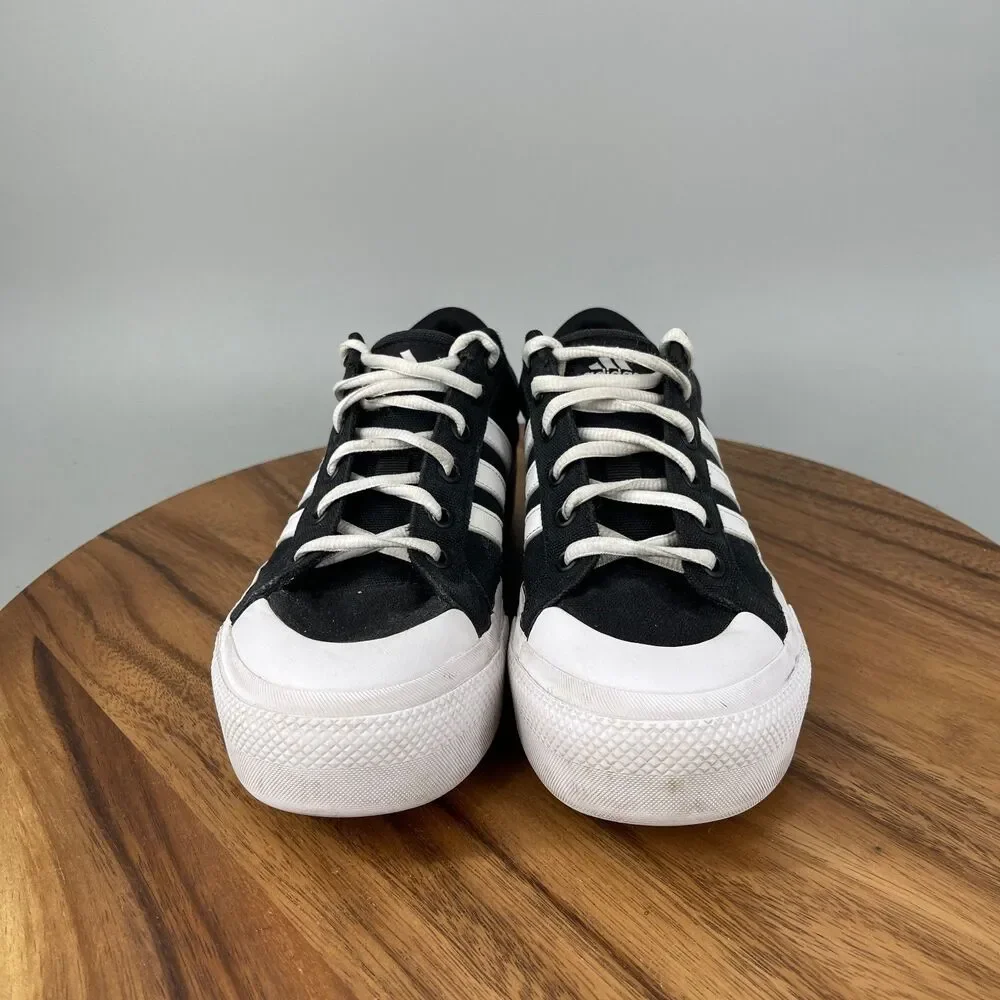 adidas Bravada Shoes Womens Size 7.5 Black Platform Skate Walking Sneakers - Picture 2 of 9